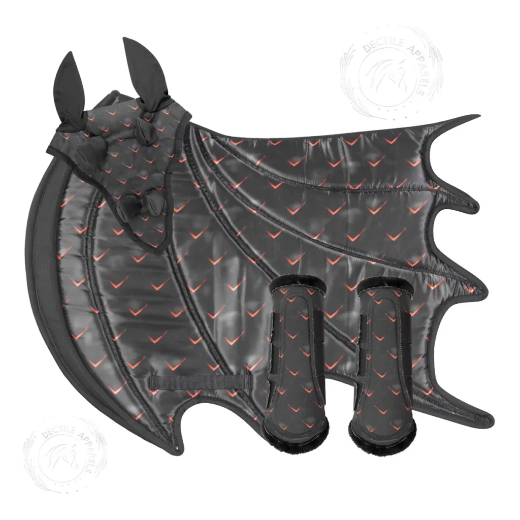 Black Red Arrow Dragon Saddle Pad USA