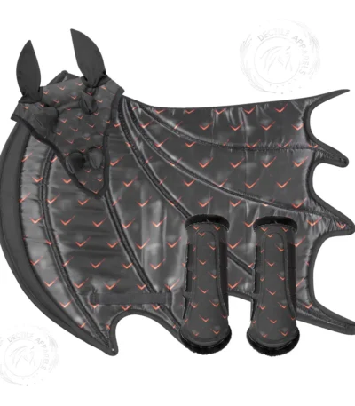 Black Red Arrow Dragon Saddle Pad USA