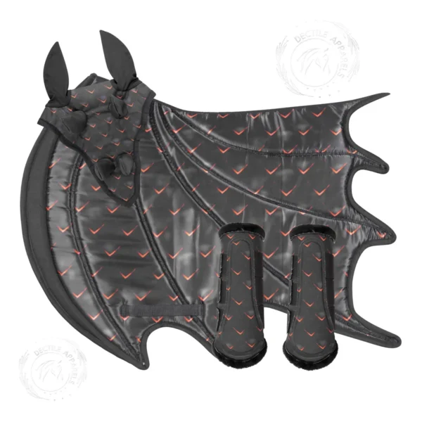 Black Red Arrow Dragon Saddle Pad USA