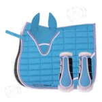 blue jumping saddle pad set
