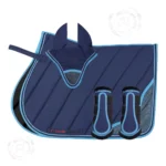 Dark Blue English Saddle Pad Set USA