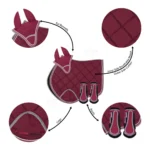 Maroon English Saddle Pad