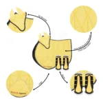 yellow saddle pad details