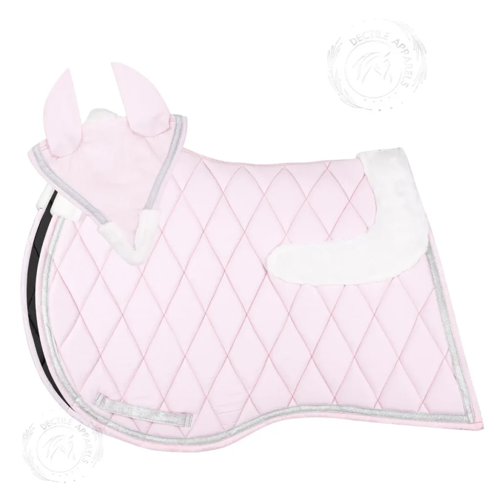 Pink Stylish English Saddle Pad
