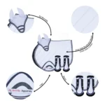 sky Blue English Saddle pad details