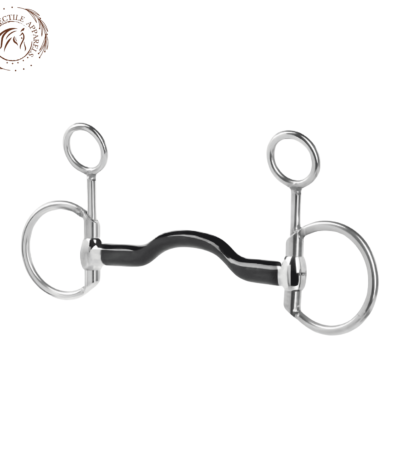Black Sweet Iron Gag Bit with Tongue Port
