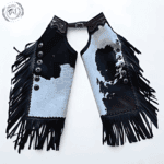 Rodeo-Chaps-With-White-And-Black-Leather