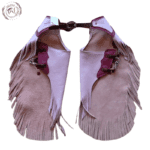 blush pink leather chap