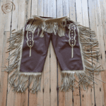 Brown Western Leather Chaps USA