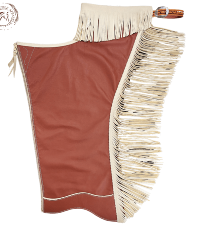 brown leather shotgun chaps