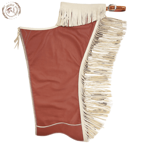 brown leather shotgun chaps