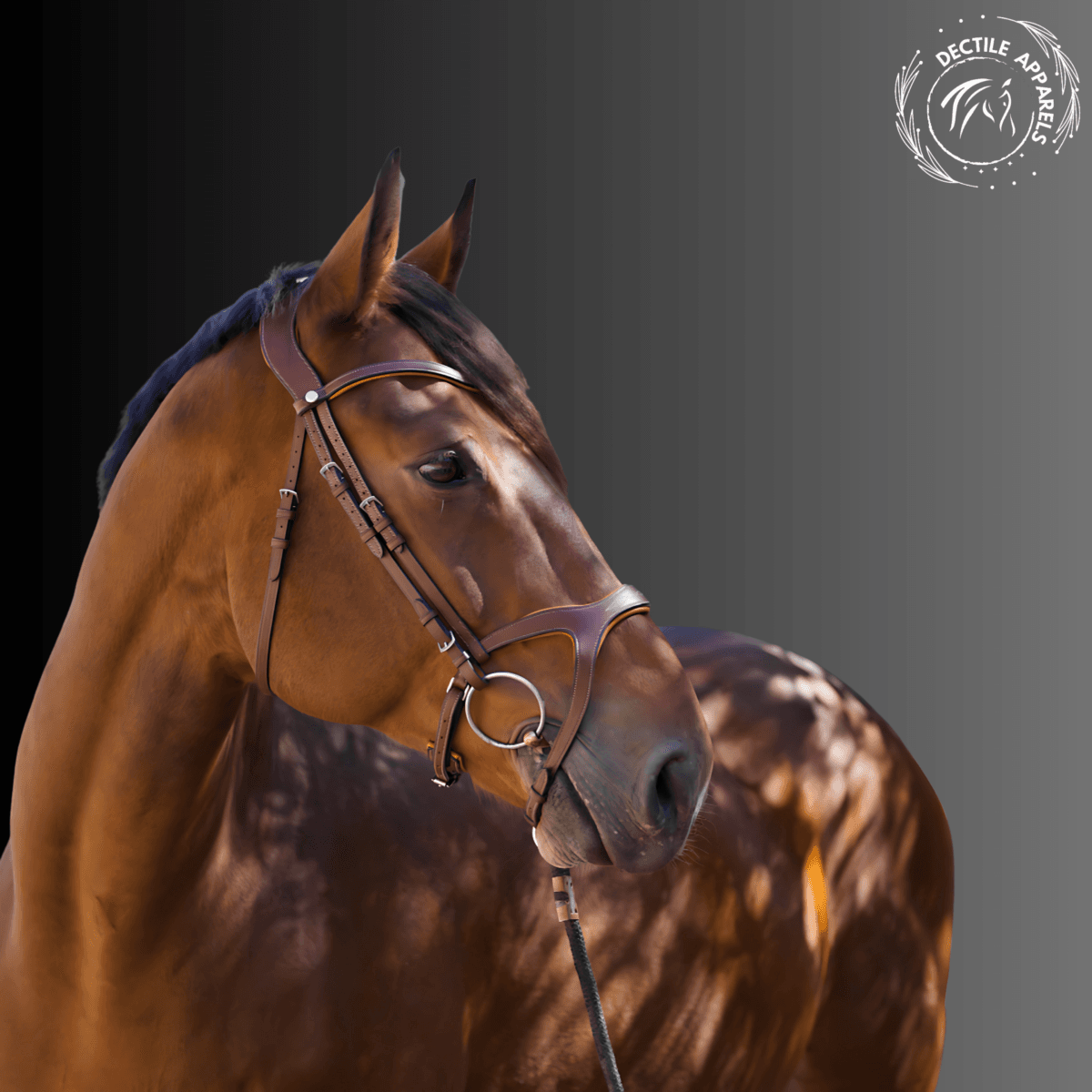 horse wearing hunter jumper halter