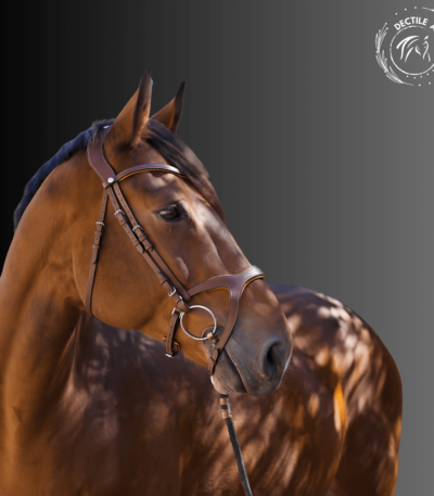 horse wearing hunter jumper halter