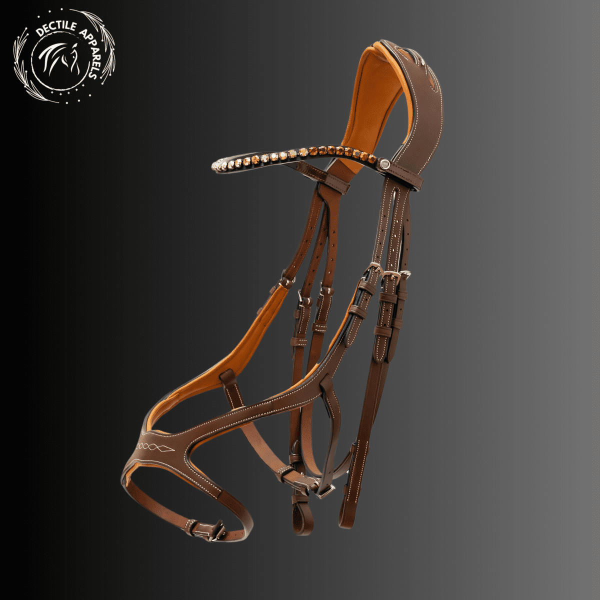 brown hunter jumper halter