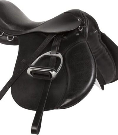Black Leather Close Contact English Saddle
