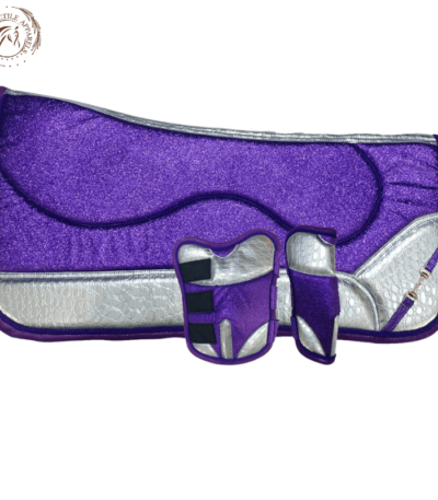 purple glitter saddle pad