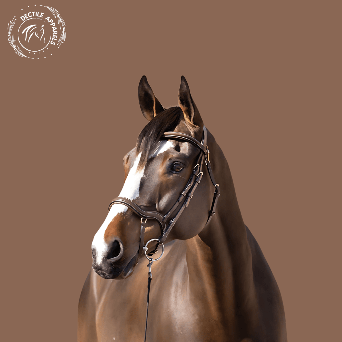 black leather horse bridle