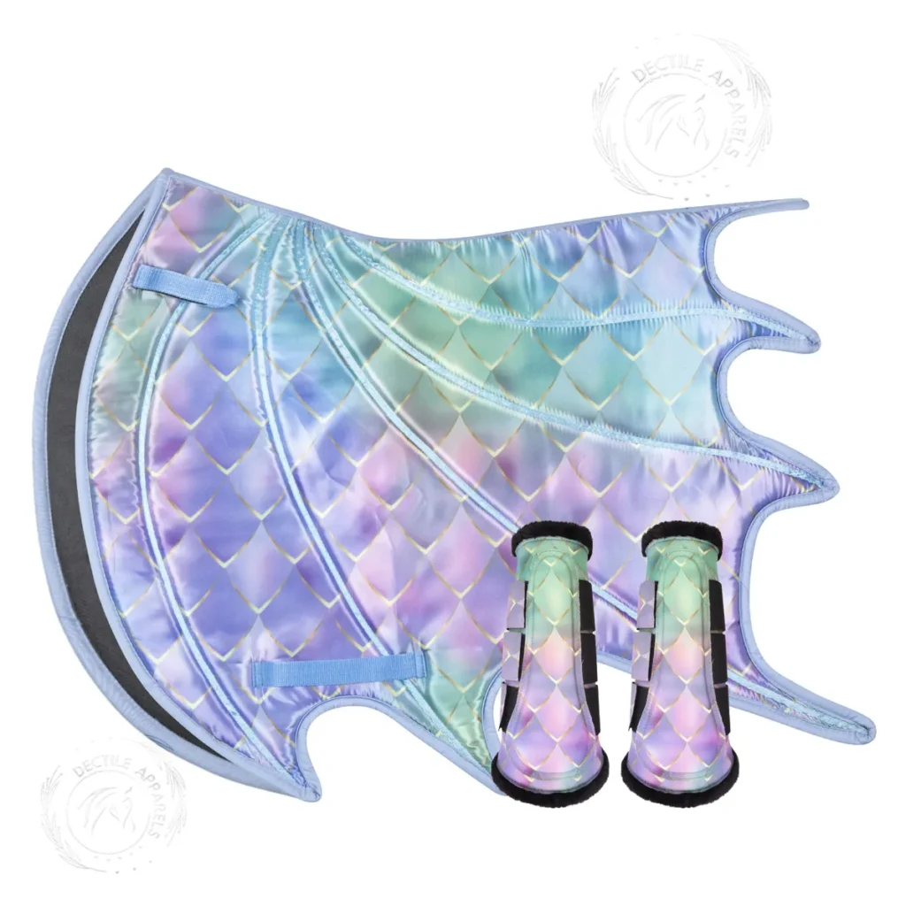 Multi color dragon saddle pad USA