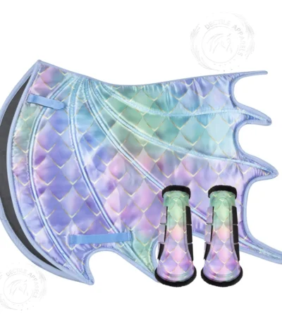 Multi color dragon saddle pad