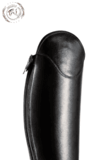 dress boots, black leather, front and back view