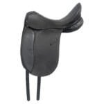 premium black leather dressage saddle