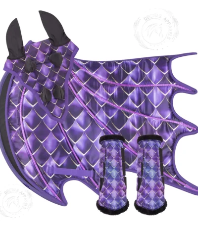 Purple & Gold Dragon Saddle Pad USA