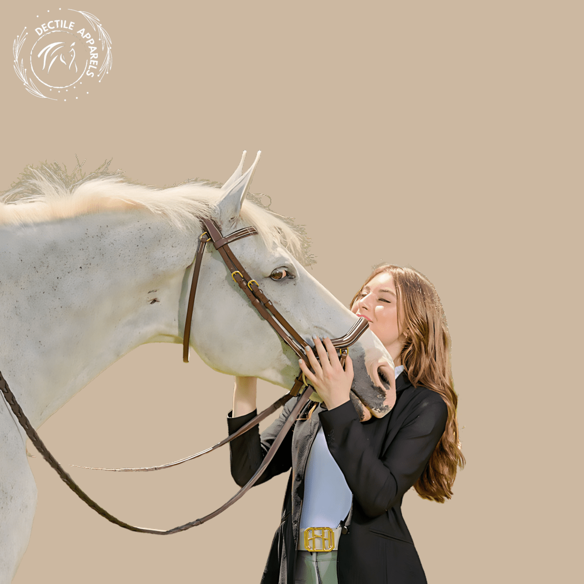 leather bridle with white padding