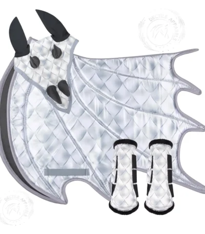 Silver dragon saddle pad set