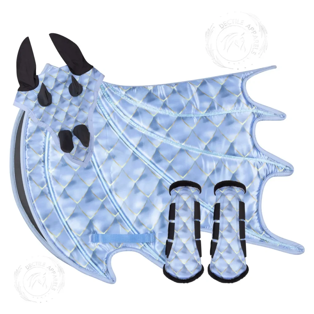 Light Blue Dragon Saddle Pad USA