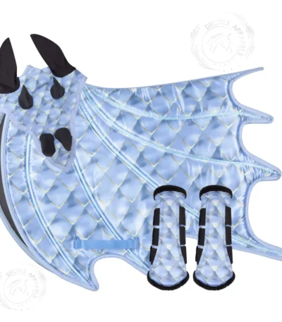 Light Blue Dragon Saddle Pad USA