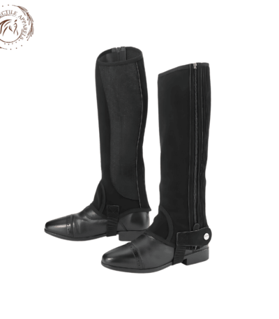 Black riding gaiters