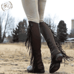 suede leather half chap