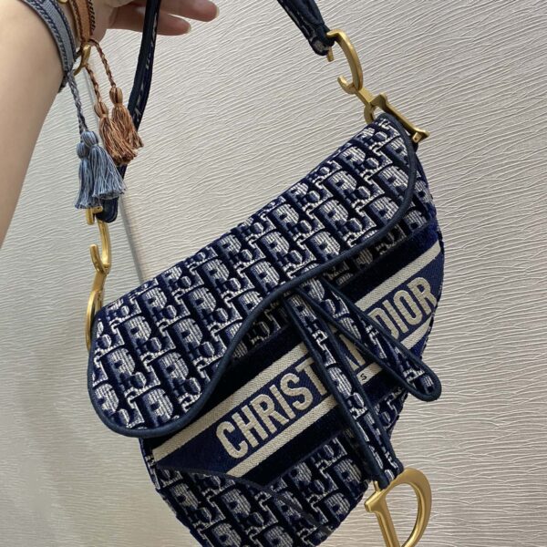 Christian Dior Blue Handle Bag 25cm