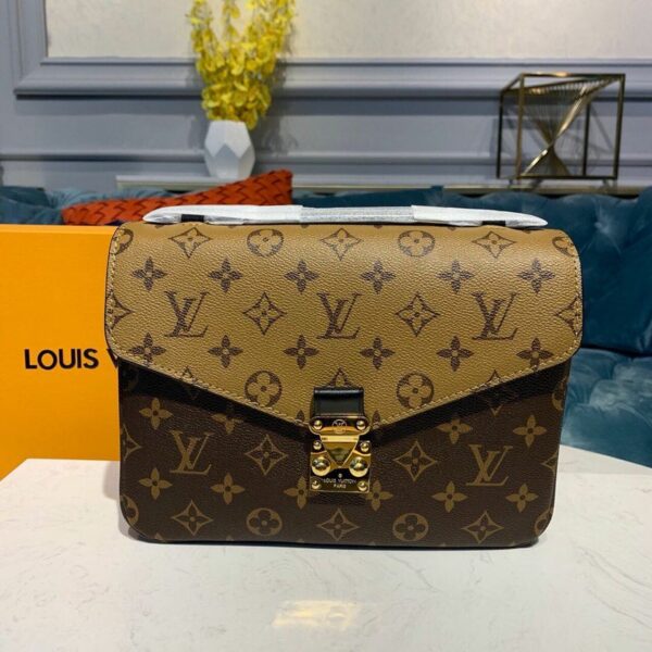 Louis Vuitton Pochette Métis Bag Monogram Reverse Canvas Fall/Winter Collection 24 cm Brown