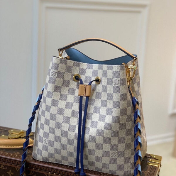 Louis Vuitton NeoNoe Bucket Bag MM Damier Azur Canvas Spring/Summer Collection N50042, Blue