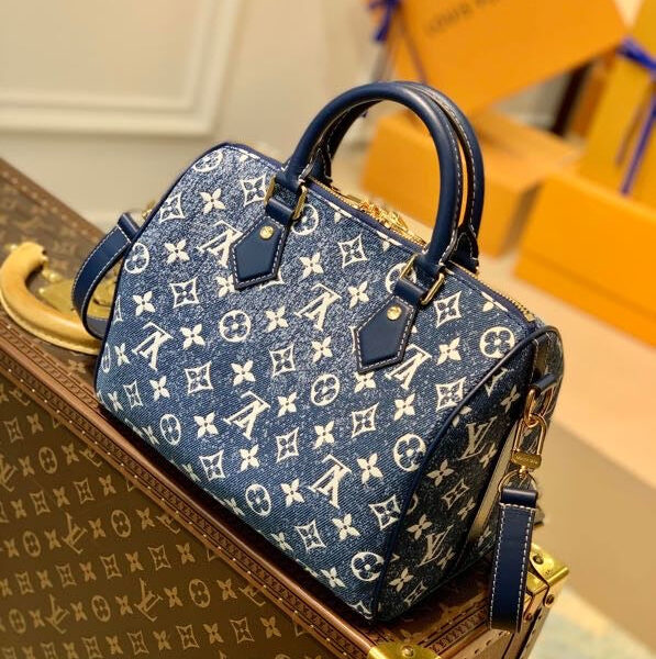 Louis Vuitton The Speedy Bandoulière 25 Navy Blue 25cm