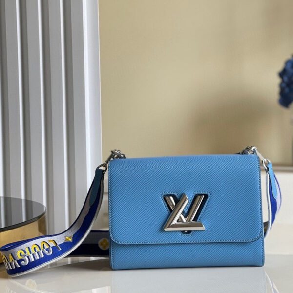 Louis Vuitton Twist MM Bag 23cm Epi Canvas Leather Spring/Summer Collection M57505 Blue