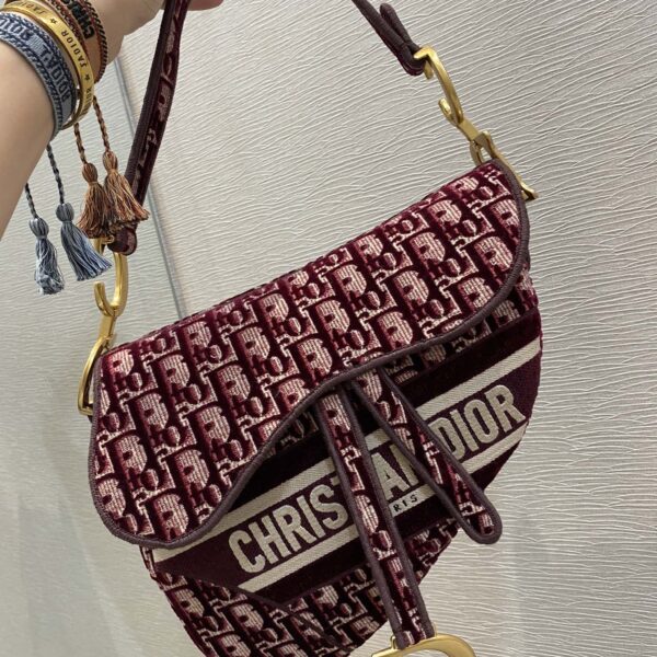 Christian Dior Red Saddle Bag 25cm