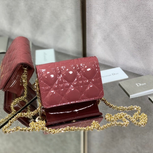 Christian Dior Shine Red Crossbody Bag 14cm