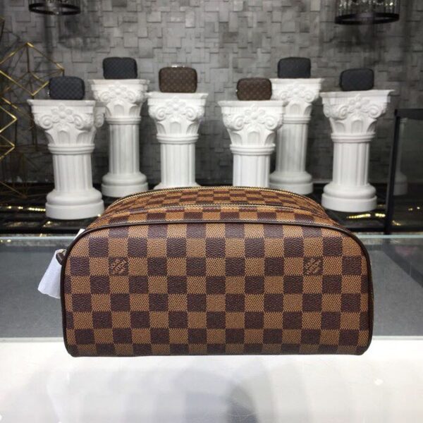 Louis Vuitton King Size Toiletry Bag 28cm Damier Ebene Canvas Spring/Summer Collection N47527, Brown