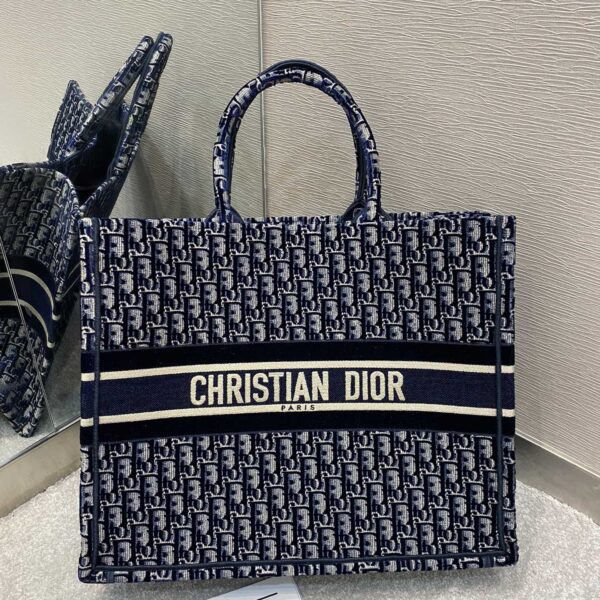 Christian Dior Blue Large Handle Bag 42cm