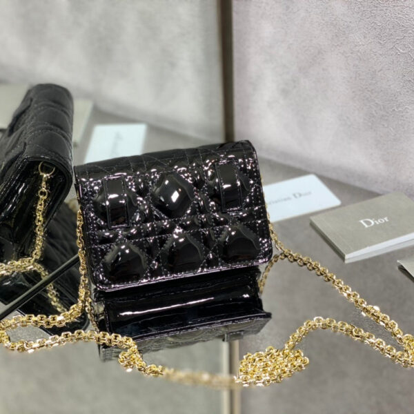 Christian Dior Shine Black Crossbody Bag 14cm