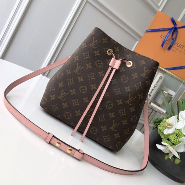 Louis Vuitton NeoNoe Bucket Bag MM Damier Azur Canvas Spring/Summer Collection N50042 Pink
