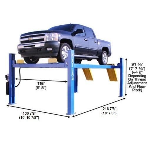 Atlas 414 14,000 LB 4-Post Lift with RJ8 Jacks