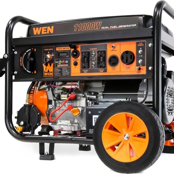 WEN 11000W Dual Fuel Portable Generator 120V/240V Electric Start Wheel Kit DF1100T