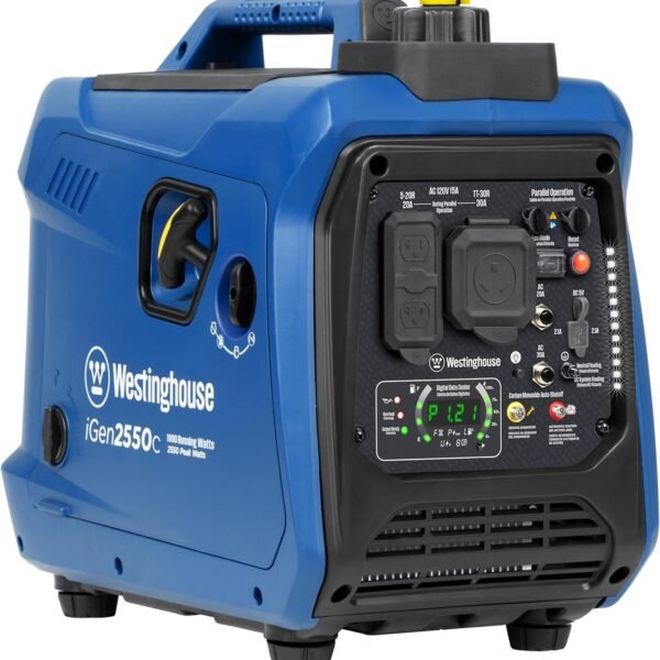 Westinghouse 2550W Dual Fuel Portable Inverter Generator Gas Propane RV Ready CO Sensor