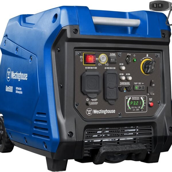 Westinghouse 5000W Dual Fuel Portable Inverter Generator Gas Propane Remote Start RV Ready CO Sensor