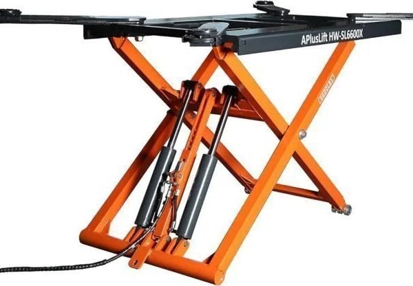 APlusLift 6600LB Portable Mid-Rise Scissor Lift 110V Power HW-SL6600X