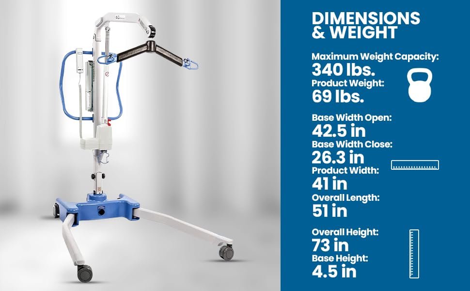 Joerns Hoyer Advance-E dimensions and weights