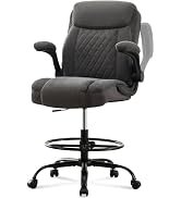 Drafting Chair Tall Office Chair for Standing Desk, Ergonomic Tall Desk Chair with Adjustable Foo...